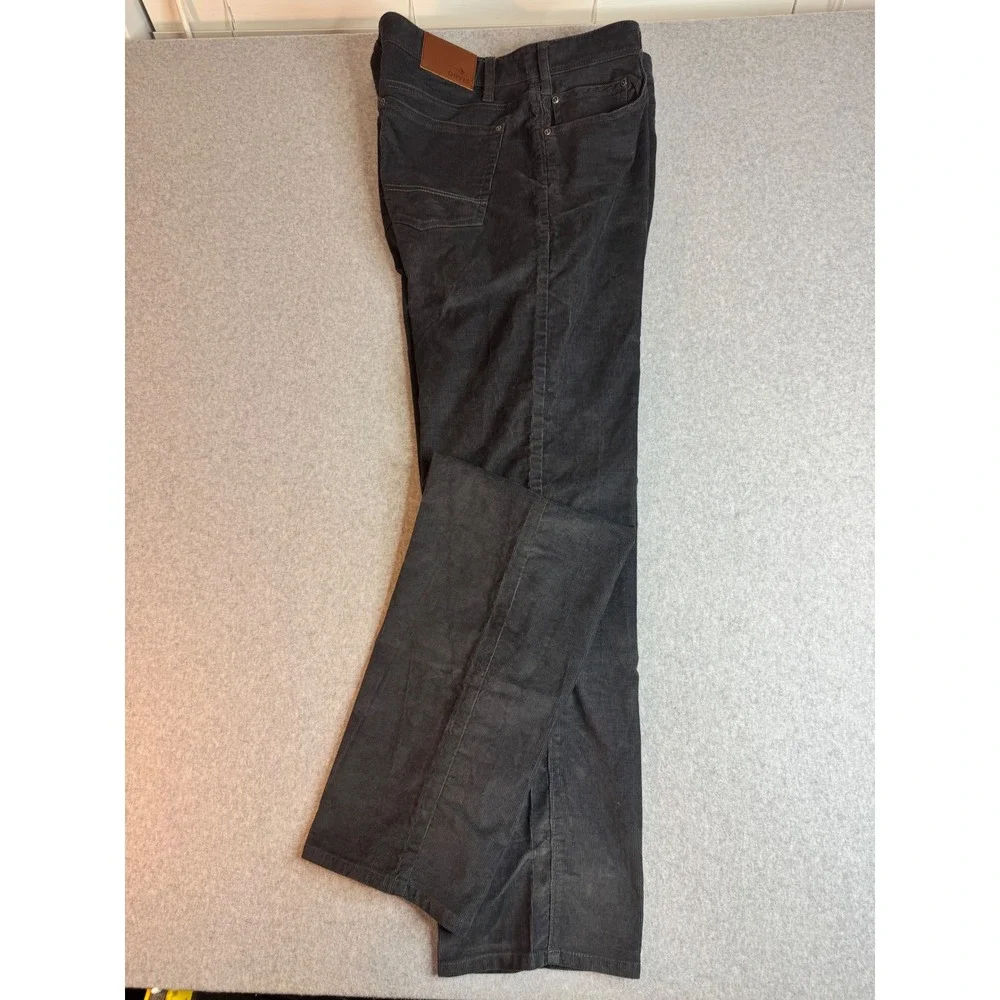 Orvis Mens Five Pocket Corduroy Pants Charcoal Gray Straight Leg 42x32